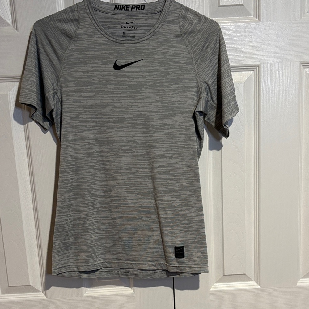 Nike Pro Dri-Fit Men's Short Sleeve Tee - Heather Gray Small